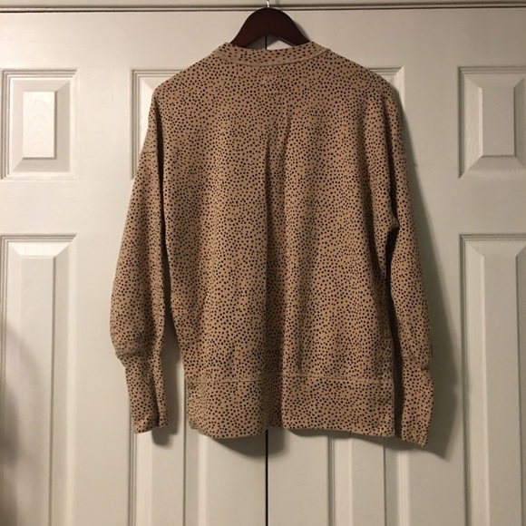 Abercrombie & Fitch Leopard Split Hem Terry Tunic Crew Sweatshirt XXS - Picture 3 of 7